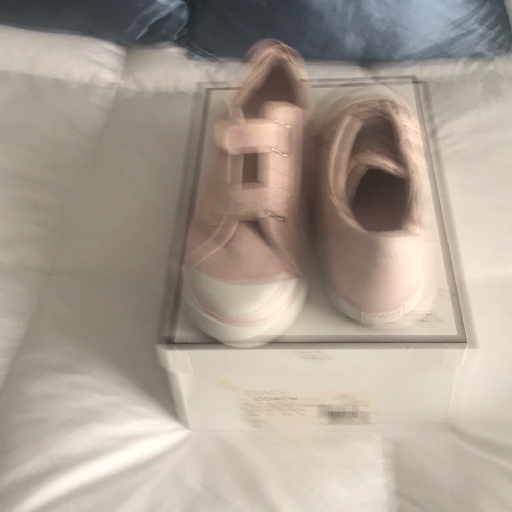 Pink coach gym shoes
